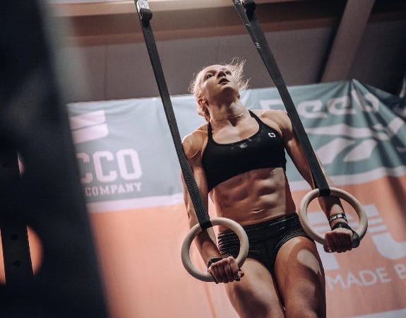 blondie girl with muscles